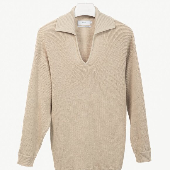 Graphpaper SS/25 Beige Linen Solotex Skipper Knit - Picture 2 of 9